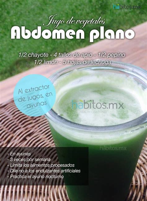 Jugo De Vegetales Abdomen Plano Hábitos Health Coaching