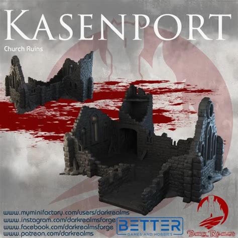 Church Ruins Of Kasenport 3d Printed Tabletop Wargames Terrain 9th