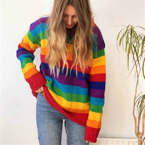 Rainbow Wool Jumper Siesta Uk