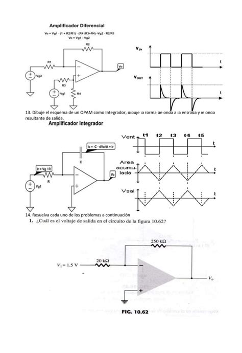Ficha Amplificadores Operacionales Pdf Descarga Gratuita