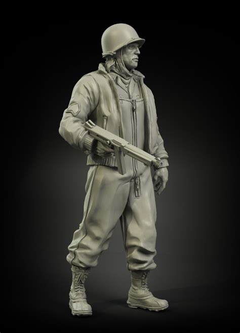 Us Army Tanker In Winter Clothes No Panzerart Fi