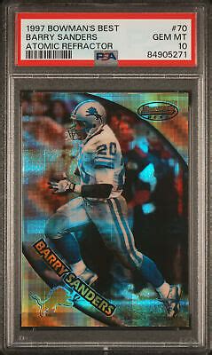 Bowman S Best Atomic Refractor Barry Sanders Psa Ebay