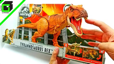 Thrash N Throw T Rex Jurassic World Fallen Kingdom Toy By Mattel Youtube