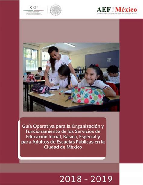 Guía Operativa Educación Inicial Básica Especial Y Adultos Cdmx 2018