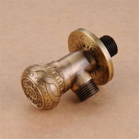 Luxury Faucet Replacement Parts 1 2 X 1 2 Antique Brass Angle Stop Valve Shut Off Water