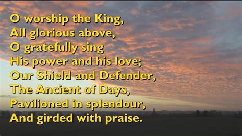 O Worship the King, All Glorious Above (Tune: Hanover - 6vv) [with ...