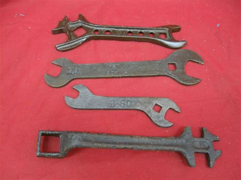 Antique Lot Of Farm Implement Plow Tractor Wrenches Tools Assorted In