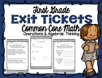 First Grade Math Exit Tickets Operations And Algebraic Thinking By Lyn