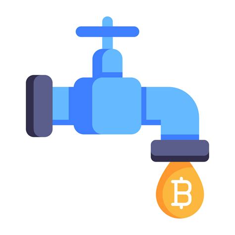 Flat Bitcoin Faucet Icon Design 6403505 Vector Art At Vecteezy