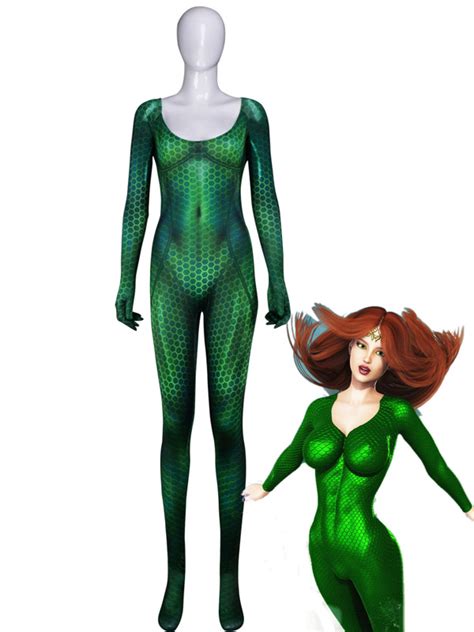 3D Printed DC Marvel Quinn Mera Costume Justice League Costume MH1819