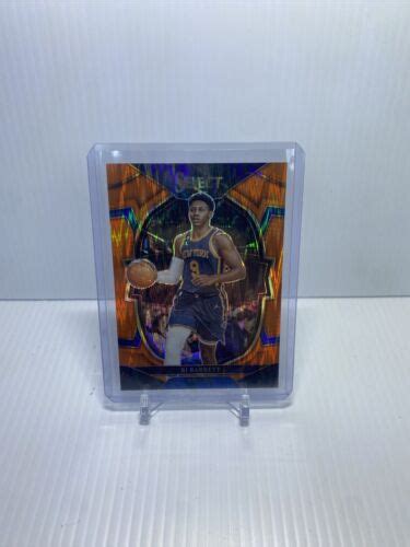 Panini Select Rj Barrett New York Knicks Orange Shimmer