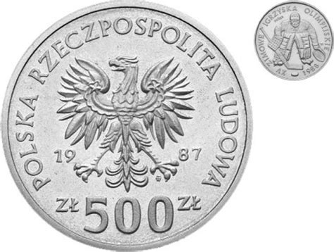 500 ZŁOTYCH XV ZIMOWE IGRZYSKA OLIMPIJSKIE 1988 1987 P 309 VI