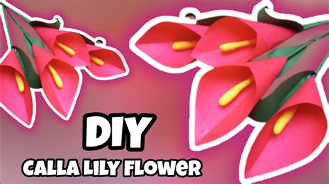 How To Make Calla Lily Flower Diy Paper Calla Lily Calla Lily Making