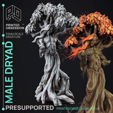Male Dryad Premium 3d Printed Fantasy Tabletop Miniatures 28mm To 100mm