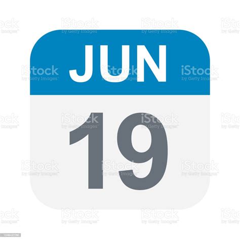 19 Juni Kalendersymbol Stock Vektor Art Und Mehr Bilder Von 2018 2018