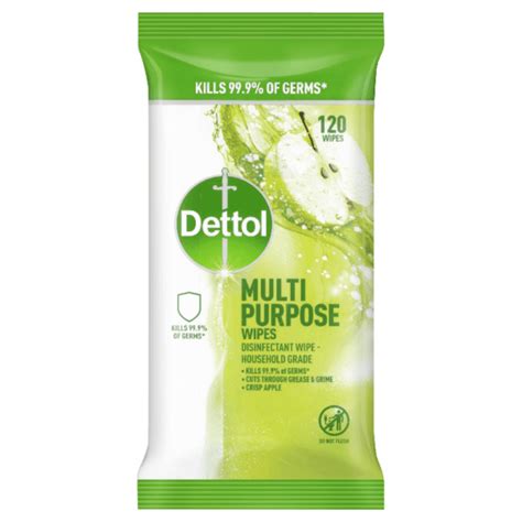 Dettol Multipurpose Cleaning Wipes Crisp Apple Pack Allcare Warehouse