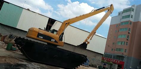 Ton Wetland Equipment Amphibious Excavator Pontoon With Long Reach