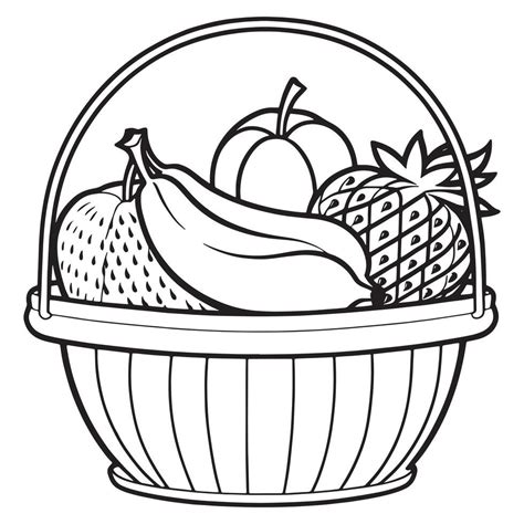 Fruit Basket Drawing Vector Art, Icons, and Graphics for Free Download