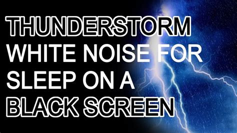 Epic Rain Thunder Ambiance White Noise On A Black Screen