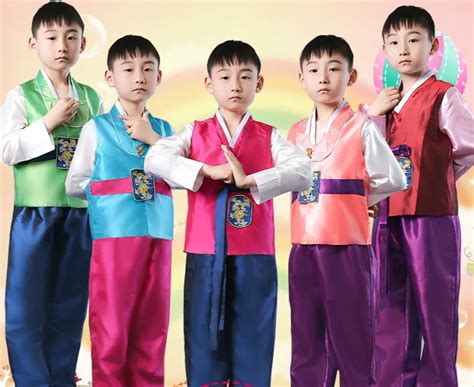 Boy Korean Costumes Wear Korean Traditional Clothes Korea Dance Ethnic