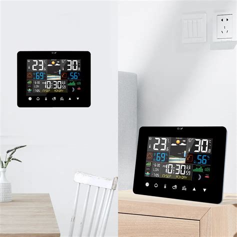 Mesure Thermique Station M T O Avec Cran Tactile Horloge Murale