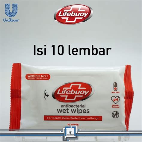 Jual Lifebuoy Wet Wipes Anti Bacterial Tissue Basah Anti Bakteri 10lbr