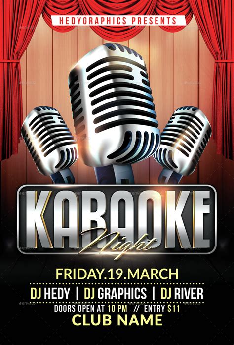 Karaoke Flyer Template Print Templates Graphicriver