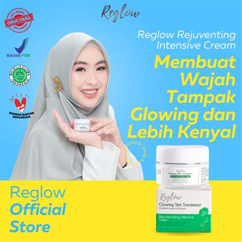 Jual Krim Wajah Reglow Kenyal Kencang Cerah Penghilang Flek Hitam