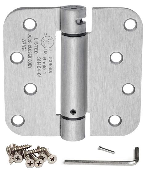 Dynasty Hardware 4 Inch Spring Loaded Door Hinge Self Closing With 58