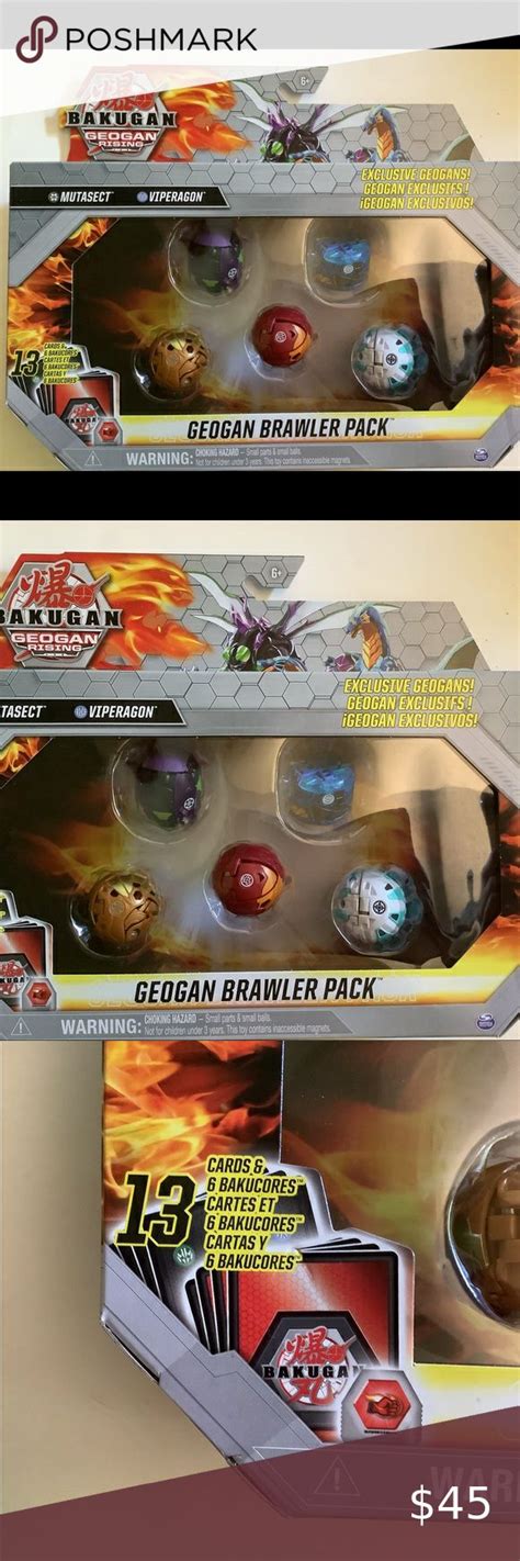 Bakugan Geogan Rising Pack 5 Geogan Brawler Pack Mutasect Viperagon