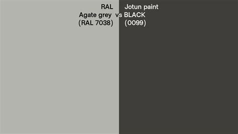 Ral Agate Grey Ral Vs Jotun Paint Black Side By Side