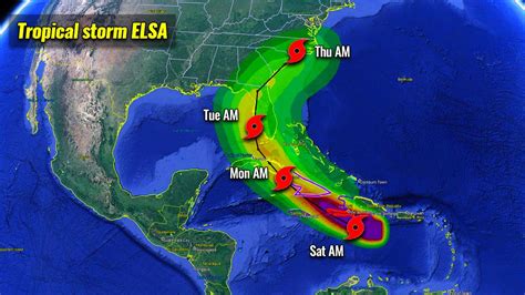 Tropical Storm Warnings ahead of Elsa, the 5th named storm of the ...