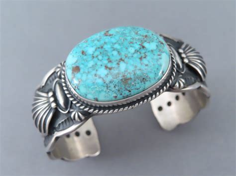 Darrell Cadman Kingman Turquoise Cuff Bracelet Navajo Jewelry