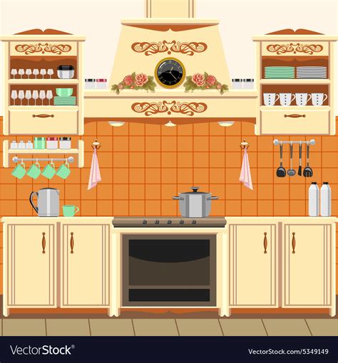 Kitchen Royalty Free Vector Image Vectorstock