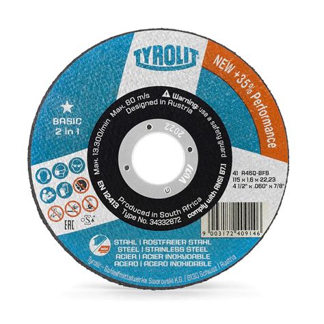 TYROLIT 2 In 1 Super Thin Cutting Disc For Steel And Stainless Steel