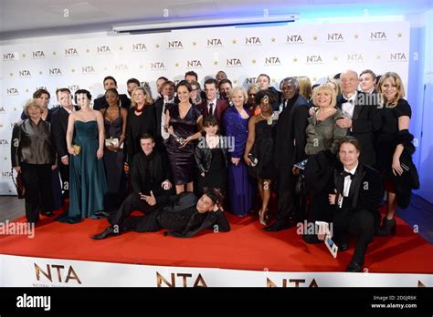 Eastenders cast with the award for Best Soap in the press room at the ...