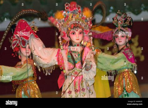 Female Puppet In A Traditional Chinese Puppet Show Chengdu China In