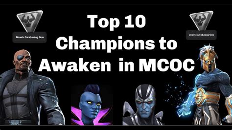 Top 10 Champions To Awaken In Mcoc June 2021 Marvel Contest Of Champions Youtube