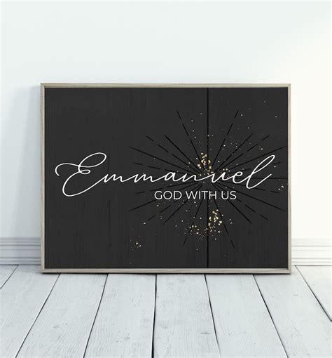 Emmanuel God With Us Print Christmas Wall Art Christmas Etsy