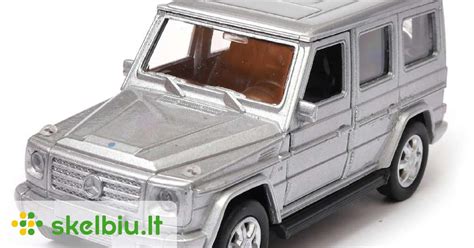 Mercedes G Class Sidabras Modeliukas 1 34 Welly Skelbiu Lt