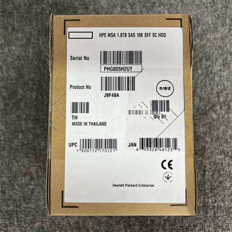 NEW HPE J9F49A 787649-001 MSA 1.8TB 12G SAS 10K SFF 2.5IN 512E HDD Hard ...
