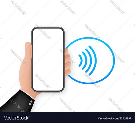 Contactless Wireless Pay Sign Logo Nfc Technology Vector Image