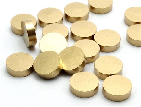 Thick Cut Discs 10 Raw Brass Round Discs 10x3mm D370 Etsy