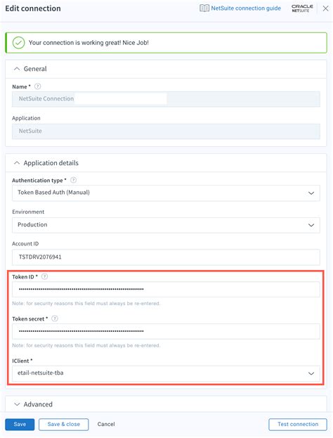 Change NetSuite Connection From Basic To Token Based Authentication