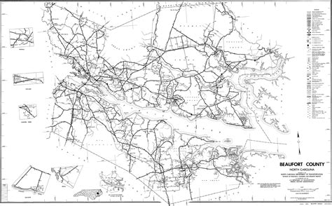 1990 Road Map Of Beaufort County North Carolina