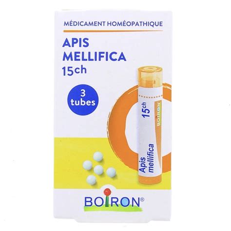 Apis Mellifica 15CH Granules Boiron 3 Tubes