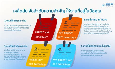 เคล็ดลับ จัดลำดับความสำคัญ ให้งานที่อยู่ในมือคุณ Sea Consulting