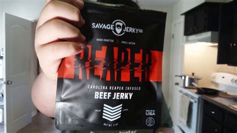 Dylan Eats Carolina Reaper Beef Jerky Youtube