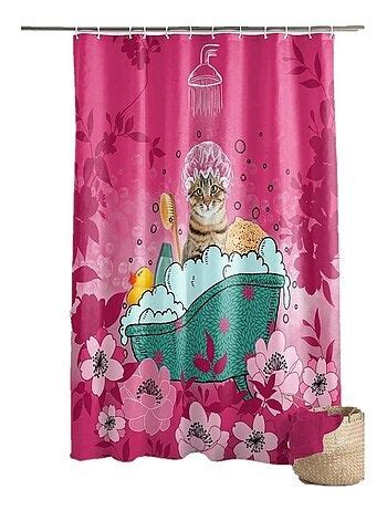 Rideau De Douche Maison Rose Kiabi