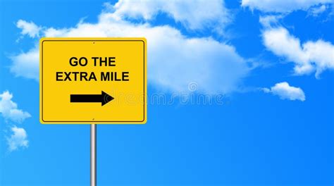 Go The Extra Mile Traffic Sign Stock Illustration Illustration Of